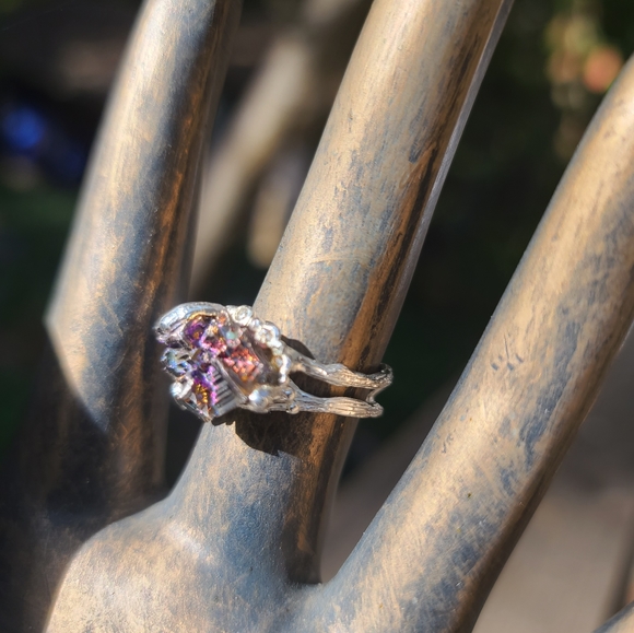 Bismuth simply chic sterling ring sz8.5 - Picture 3 of 7